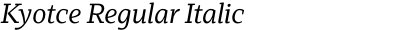 Kyotce Regular Italic